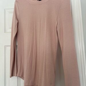 Banana Republic Pink Fitted Long Sleeve Tee